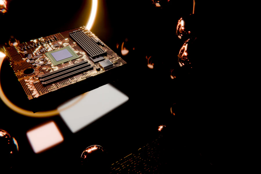 Ilustrasi perbedaan arsitektur CPU (kiri) dengan beberapa inti besar dan GPU (kanan) dengan banyak inti kecil.