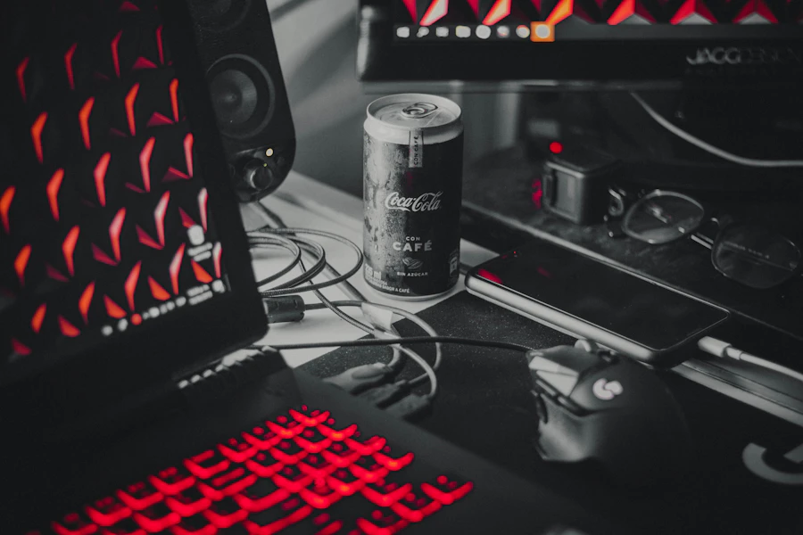 Laptop gaming yang mengeluarkan panas berlebih saat digunakan bermain game.